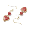 Alloy Enamel Heart Dangle Earrings EJEW-JE06272-02-5