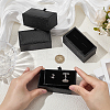 Lizard Skin Print Plastic 2 Cufflink Gift Storage Boxes CON-WH0107-86B-3