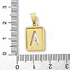 304 Stainless Steel Alphabet Pendants STAS-S152-01G-A-3