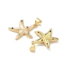 Brass Micro Pave Colorful Cubic Zirconia Enamel Pendants KK-G536-17G-2