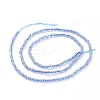 Electroplate Glass Beads Strands X-EGLA-F149-PL-01-4