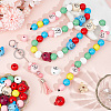 120pcs 12 Styles Natural Wooden European Beads WOOD-NB0002-78-4