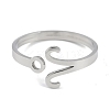 Non-Tarnish Constellations 304 Stainless Steel Open Cuff Ring for Women RJEW-L122-001P-03-2