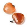 Natural Red Agate Pendants G-A249-04B-04P-2