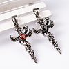 304 Stainless Steel Big Pendants with Rhinestone STAS-K027-M-1