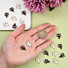 60Pcs 2 Colors Light Gold Alloy Enamel Pendants ENAM-CJ0001-68-4