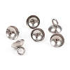 201 Stainless Steel Bead Cap Pendant Bails LS-STAS-L244-27E-P-1