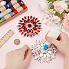 2Pcs Alloy with Rhinestone Handicraft Beading Appliques AJEW-FG0004-29D-3