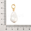 Brass Glass Pearl Pendants KK-G496-14G-3