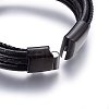 Leather Cord Multi-strand Bracelets BJEW-G603-36B-3