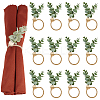 PVC Leaf Napkin Rings AJEW-CP0006-67A-1