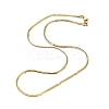 304 Stainless Steel Flat Snake Chain Necklaces for Women NJEW-D058-04G-1