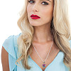 Electroplate Glass Dangle Charms PALLOY-GO00007-6