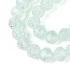Transparent Crackle Glass Beads Strands GLAA-N053-10mm-06-3