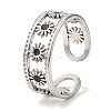 304 Stainless Steel Enamel Open Cuff Rings for Women RJEW-F166-17P-01-1