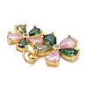 Rack Plating Brass Colorful Cubic Zirconia Pendants KK-M229-33G-3