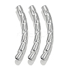 304 Stainless Steel Curved Tube Beads LS-STAS-M071-03H-P-1