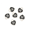Alloy Enamel Charms with 12 Constellations ENAM-CJC0004-01E-1