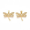 Brass Micro Pave Cubic Zirconia Pendants KK-N257-29G-1