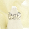 304 Stainless Steel Cuff Rings for Women RJEW-G338-22P-2