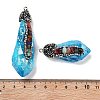 Electroplated Raw Rough Natural Quartz Crystal Big Pendants G-B077-04A-05-3