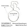 Adjustable 304 Stainless Steel Curved Shape Round Snake Chain Slider Choker Necklaces for Women CE3474-2-2