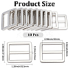 10Pcs Alloy Rectangle Buckles FIND-CY0001-97P-2