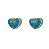 Heart Shape Golden 304 Stainless Steel Hoop Earrings TZ8486-4-1