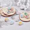 24Pcs 6 Colors Handmade Porcelain Beads PORC-WR0001-04-4