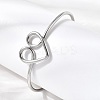 304 Stainless Steel Cuff Bangles for Women BJEW-Z150-02P-01-1
