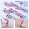 12Pcs Polymer Clay Rhinestone Beads RB-PH0001-46-4