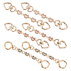 6Pcs 3 Styles Iron Glass with Enamel Butterfly Bag Extension Chains FIND-FH0016-70-1