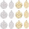12Pcs 2 Colors PVD Vacuum Plating 304 Stainless Steel Pendants STAS-UN0024-60-1
