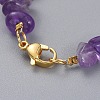 Natural Amethyst Chip Beaded Bracelets BJEW-JB04933-03-3