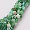 Natural Fire Crackle Agate Bead Strands G-G882-10mm-B01-1