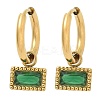 Ion Plating(IP) 304 Stainless Steel Rectangle Hoop Earrings EJEW-A118-01G-4