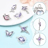 9Pcs 9 Styles Alloy Resin Pendants FIND-YW0012-23-2
