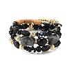 Bohemian Handwork Multi-Colored Stone Beaded Bracelet AJEW-Z038-01F-2