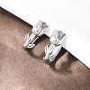 Rose Flower 316 Stainless Steel Clip on Nose Rings AJEW-C044-12AS-3