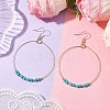 Synthetic Turquoise Dangle Earrings EJEW-JE05809-2