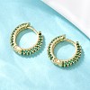 Brass Cubic Zirconia Hoop Earrings EJEW-A156-05G-02-3