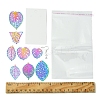 DIY Leaf 201 Stainless Steel Etched Metal Embellishments Dangle Earring Jewelry Making Kits DIY-FS0007-45-5