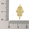 Rack Plating Brass Micro Pave Cubic Zirconia Palm Connector Charms KK-C074-41G-3
