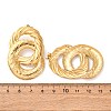 304 Stainless Steel Textured Oval Stud Earrings EJEW-C149-02G-3
