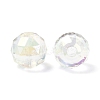 Two Tone UV Plating Rainbow Iridescent Acrylic Beads TACR-D010-06H-3