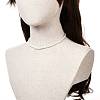 Vintage Painted Round Glass Pearl Beaded Necklace for Girl Women Mother NJEW-JN03665-6
