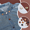 20Pcs 4 Colors 1-Hole Zinc Alloy Resin Buttons BUTT-AR0001-28-3