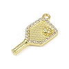 Brass Micro Pave Cubic Zirconia Pendants KK-M322-31G-2