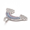 Rack Plating Brass Micro Pave Colorful Cubic Zirconia Pendants KK-M229-07P-3