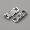 Brass Micro Pave Clear Glass Connector Charms FIND-WH0042-09P-2